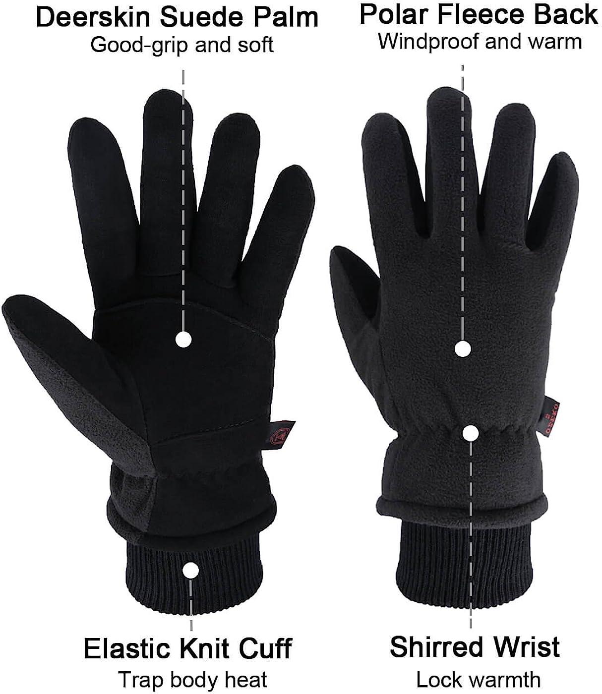 FIRM GRIP X-Large Winter Suede Leather Gloves with Insulated