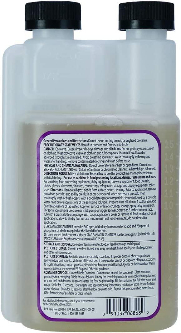 Five Star Star San 16 Ounce Brew Sanitizer High Foaming Acid Anionic