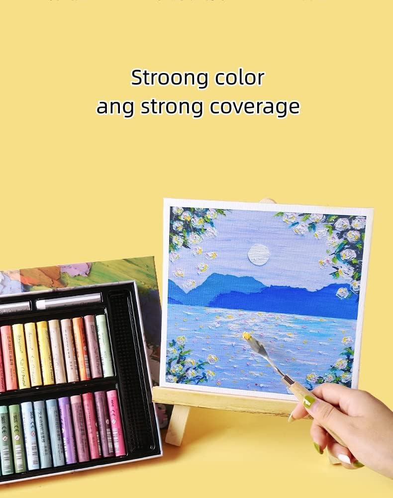 YNTCHENG Oil pastels for kids Oil pastels for artists Soft Oil Pastels Set  Of 52 Colors Pastels Art Supplies For Professional Drawing.Contain Pastel  Pad Painting Scraper (52)