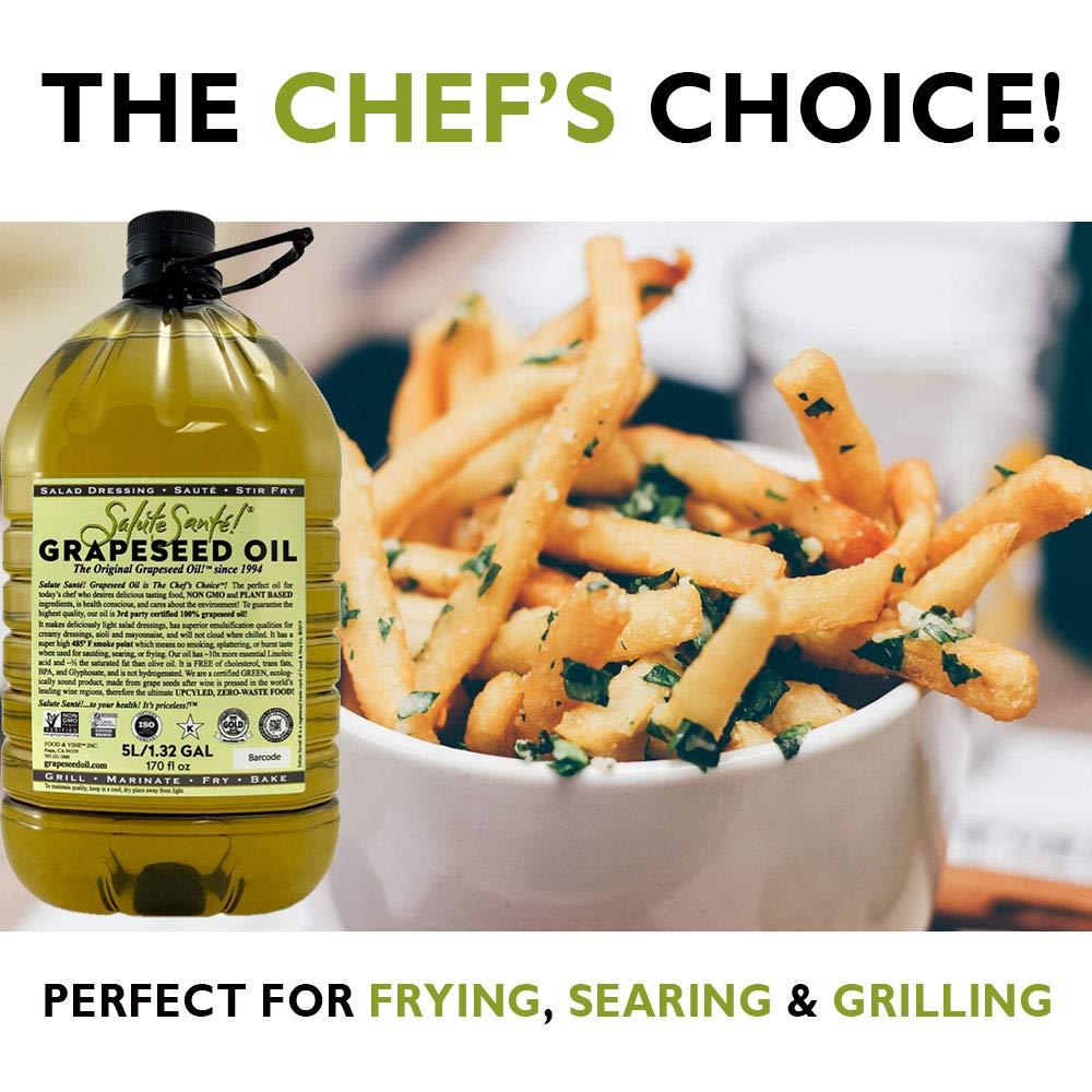 Cold Pressed Grapeseed Oil by Salute Sante! High Temperature Cooking