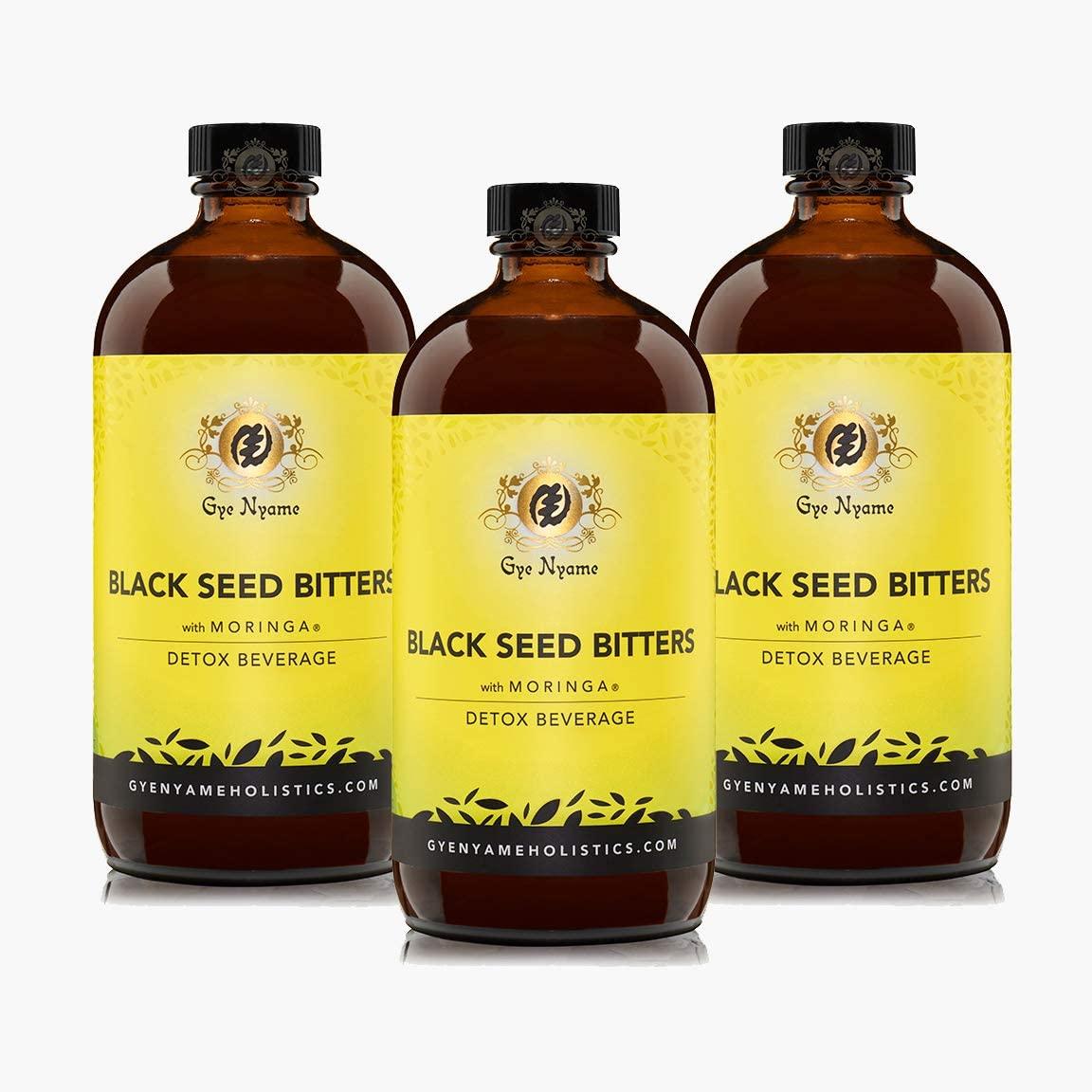 Black Seed Bitters with Moringa 3 x 16 oz BottlesGye NyameDetox and Save