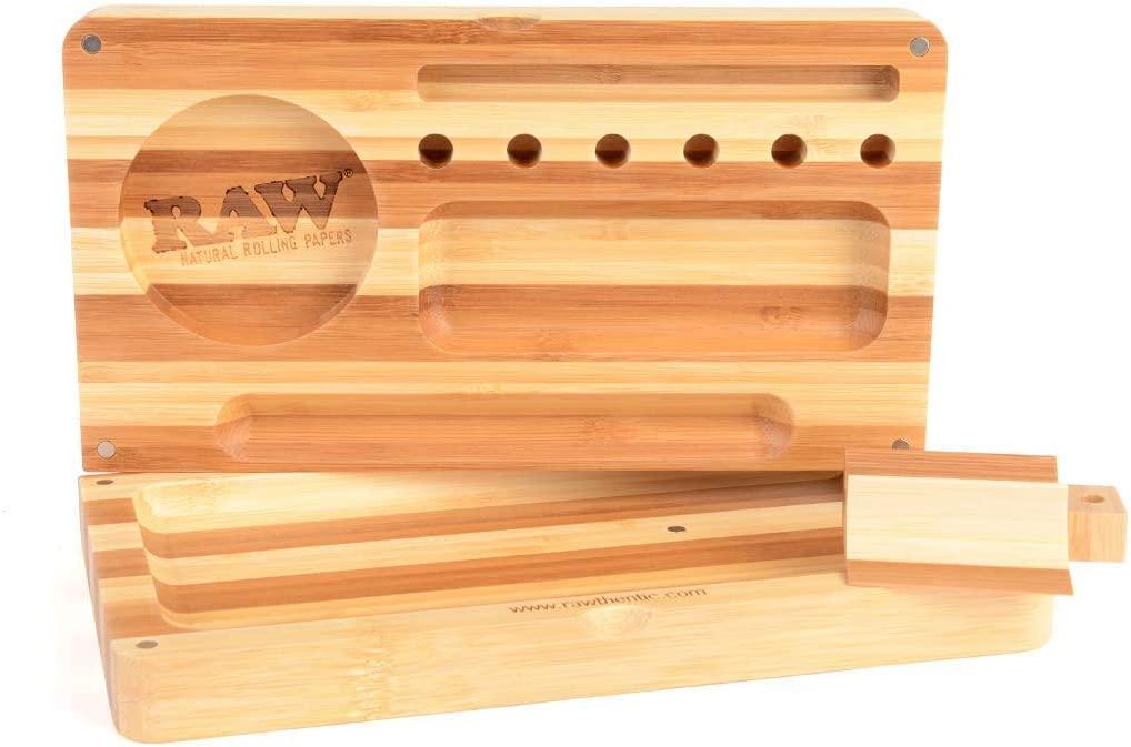 RAW Backflip Bamboo Rolling Tray (Limited Edition Striped) with