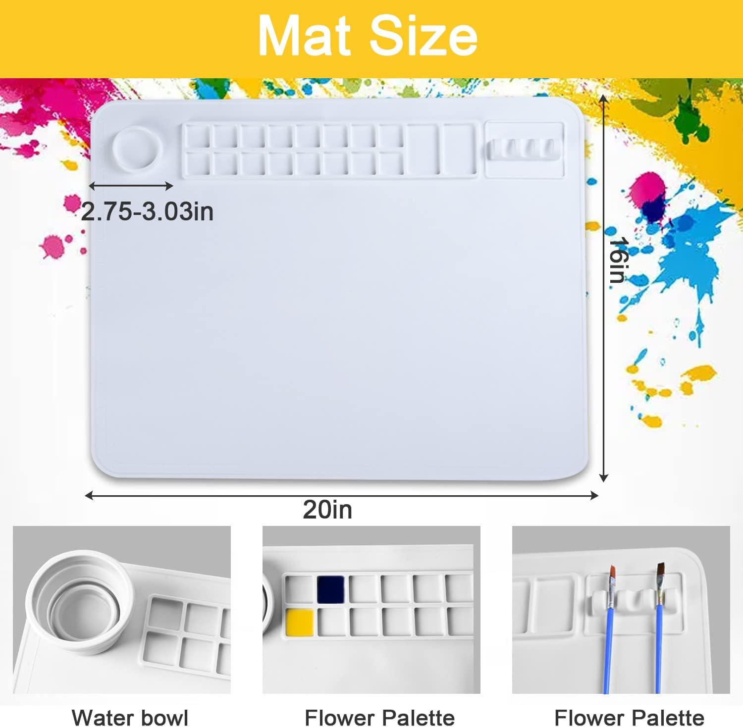 Phhasxyle Silicone Painting Mat Silicone Craft Mat,Silicone Paint Mat