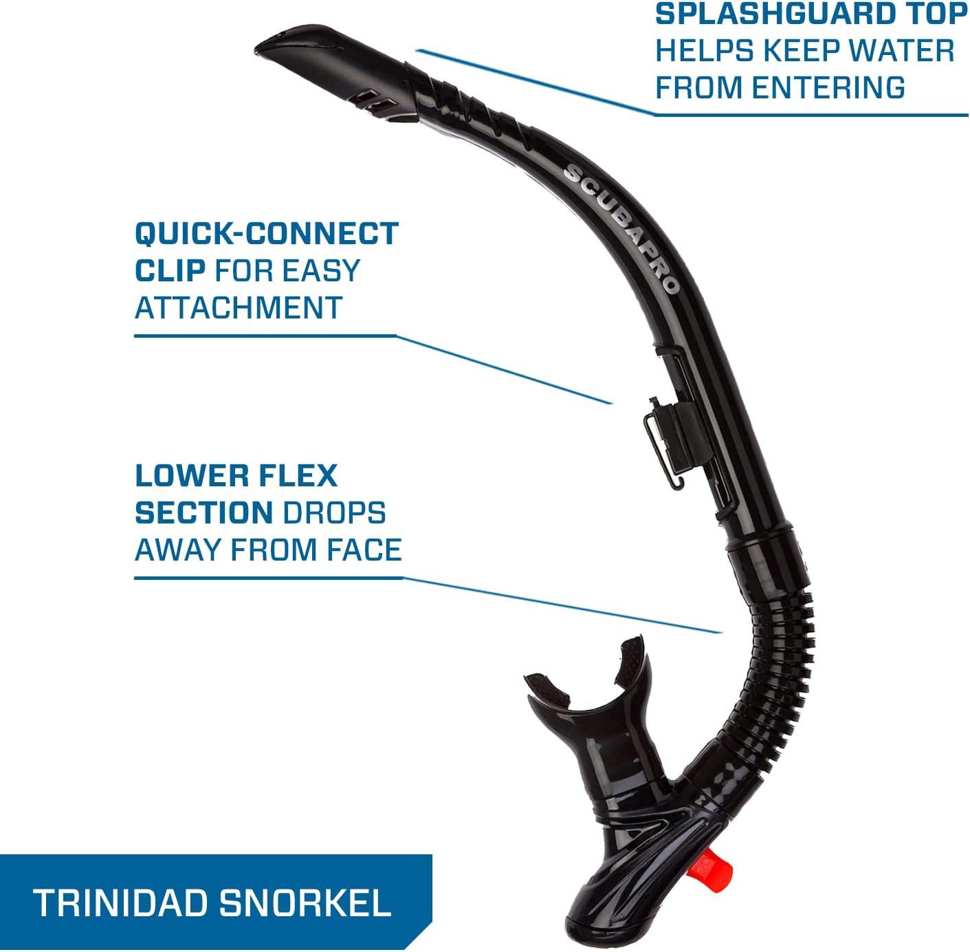 Scubapro Trinidad Adult Diving Mask/Snorkel Combo Black