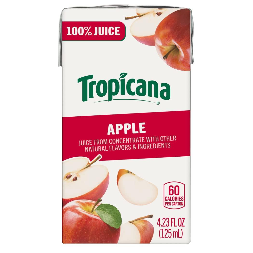 Tropicana 100 Apple Juice Box 4.23oz (Pack of 44) Bulk Buy! Fresh