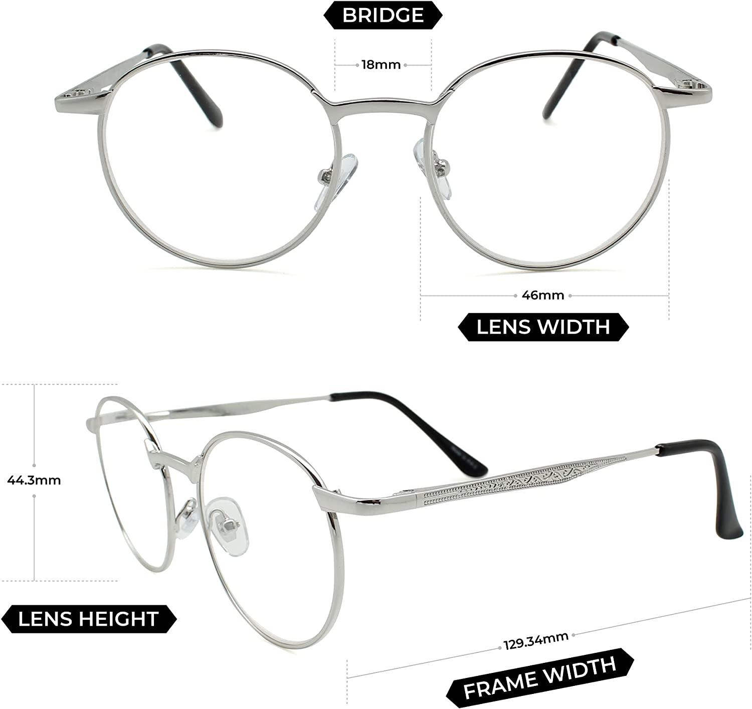 Round wire frame prescription glasses store