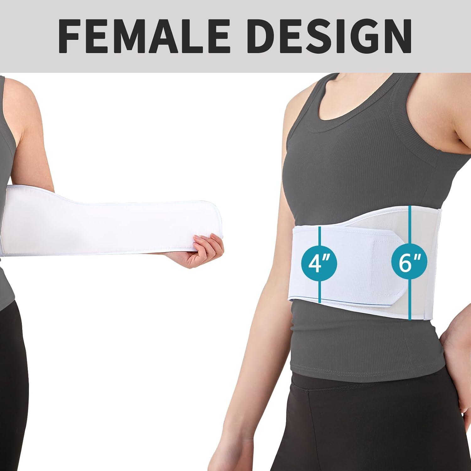 Chest Rib Support Brace - Compression Wrap For Broken, Fractured Or Bruised Ribs Injury Recovery
