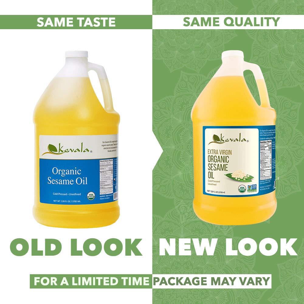 Kevala Organic Extra Virgin Sesame Oil, 1 Gallon (128 Fl Oz)