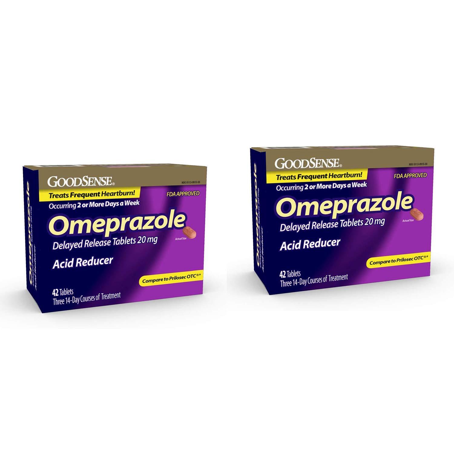 Omeprazole Delayed Release Tablets 20mg 2 Pack (42 Count) Acid