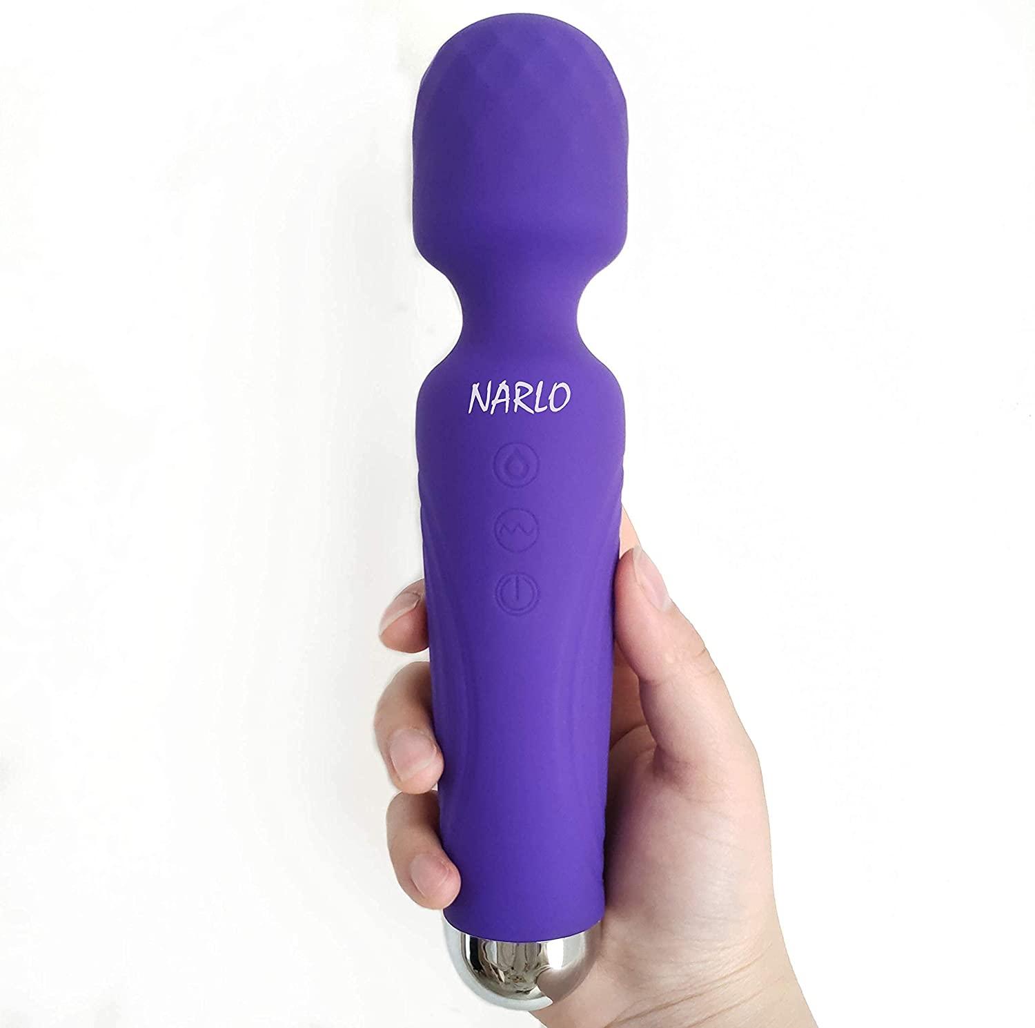 NARLO Upgraded Vibrate Wand Massager - 5 Patterns, 10 Speeds, Waterproof -  Luminous Purple | Buy Now with Express International Delivery | GoSupps.com