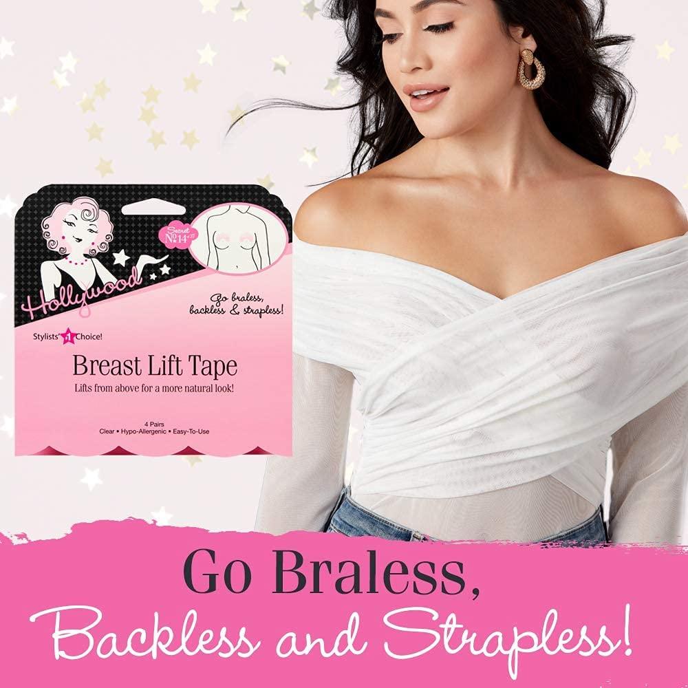 Hollywood Fashion Secrets Breast Lift Tape - Clear, 4 Pairs for Instant  Lift | Buy Now with Express International Delivery | GoSupps.com