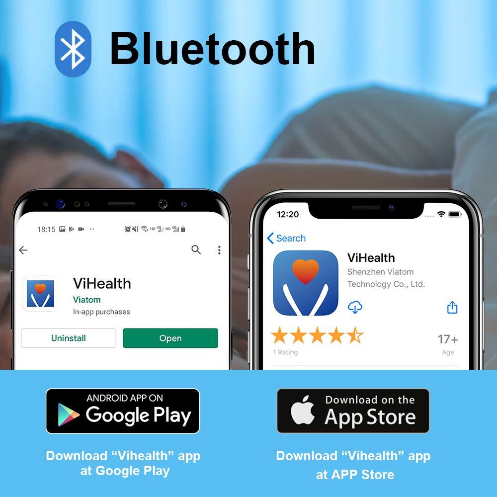 Wellue Bluetooth Pulse Oximeter Fingertip PC60FW, Blood Oxygen Saturation Monitor with Free APP