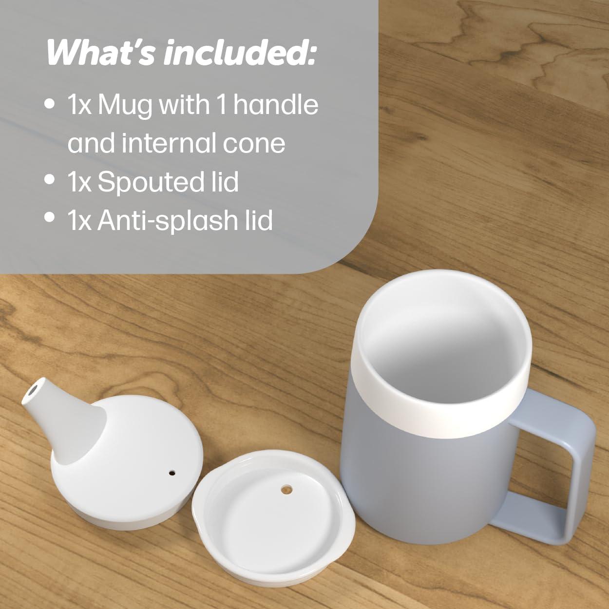 JFA Supplies Handle 165ml Grey Adult Drinking Mug Non Spill