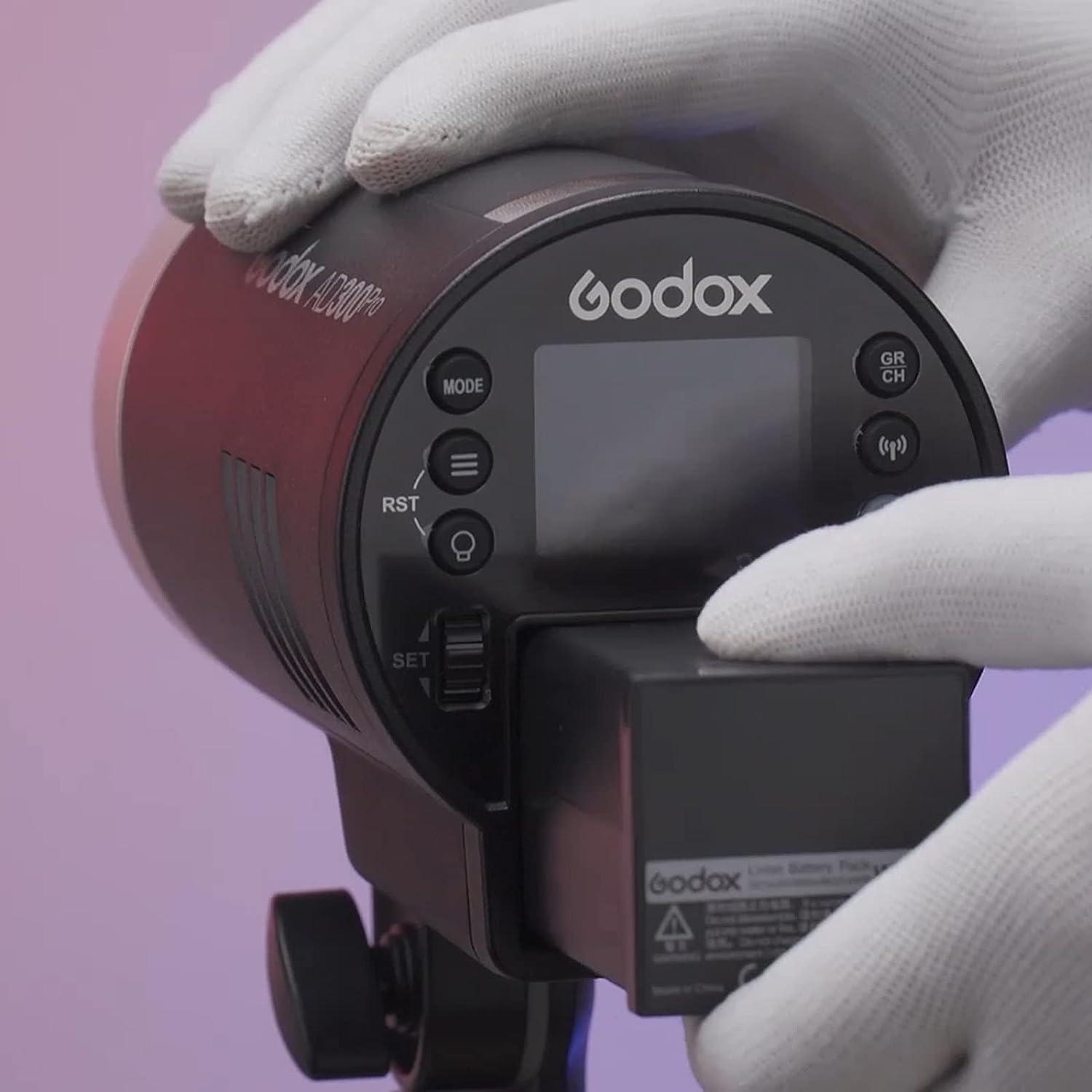 Godox AD300PRO Battery WB300P Li-ion Battery 14.4V/2600 mAh for Godox  AD300PRO Flash