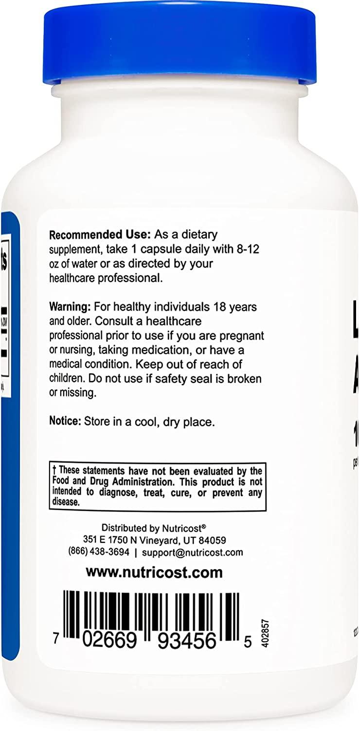Nutricost Lactobacillus Acidophilus 10 Billion CFU 120 Vegetarian