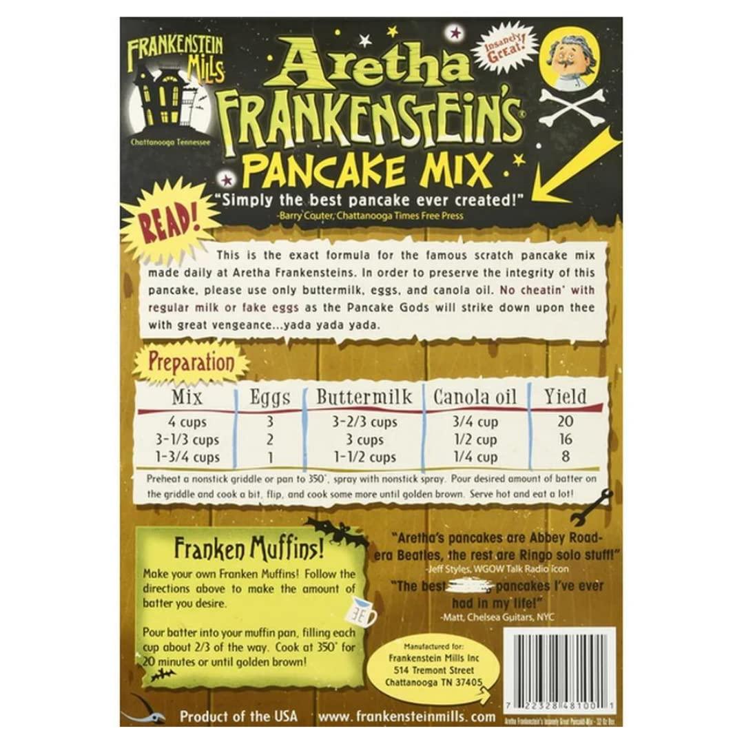 Aretha Frankenstein's Insanely Great Pancake Mix 32 Oz Box Original