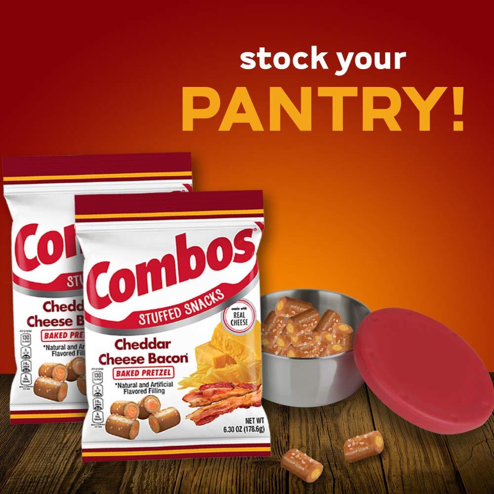 COMBOS Cheddar Cheese Bacon Pretzel Baked Snacks, 6.23oz Bag