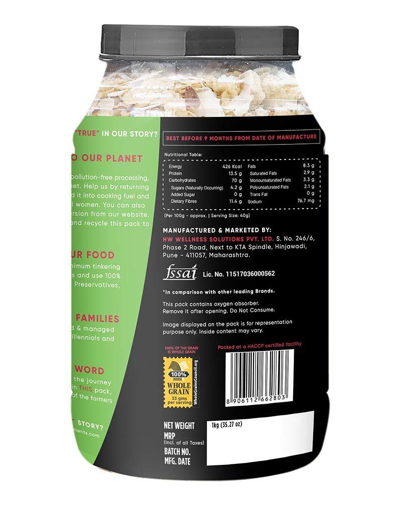 True Elements Muesli Sugar Free 1kg Packed with 13.5g Plant Protein