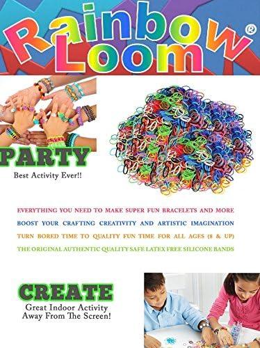 12 Pack: Rainbow Loom with Metal Hook, Size: 12” x 2” x 4”, Multicolor