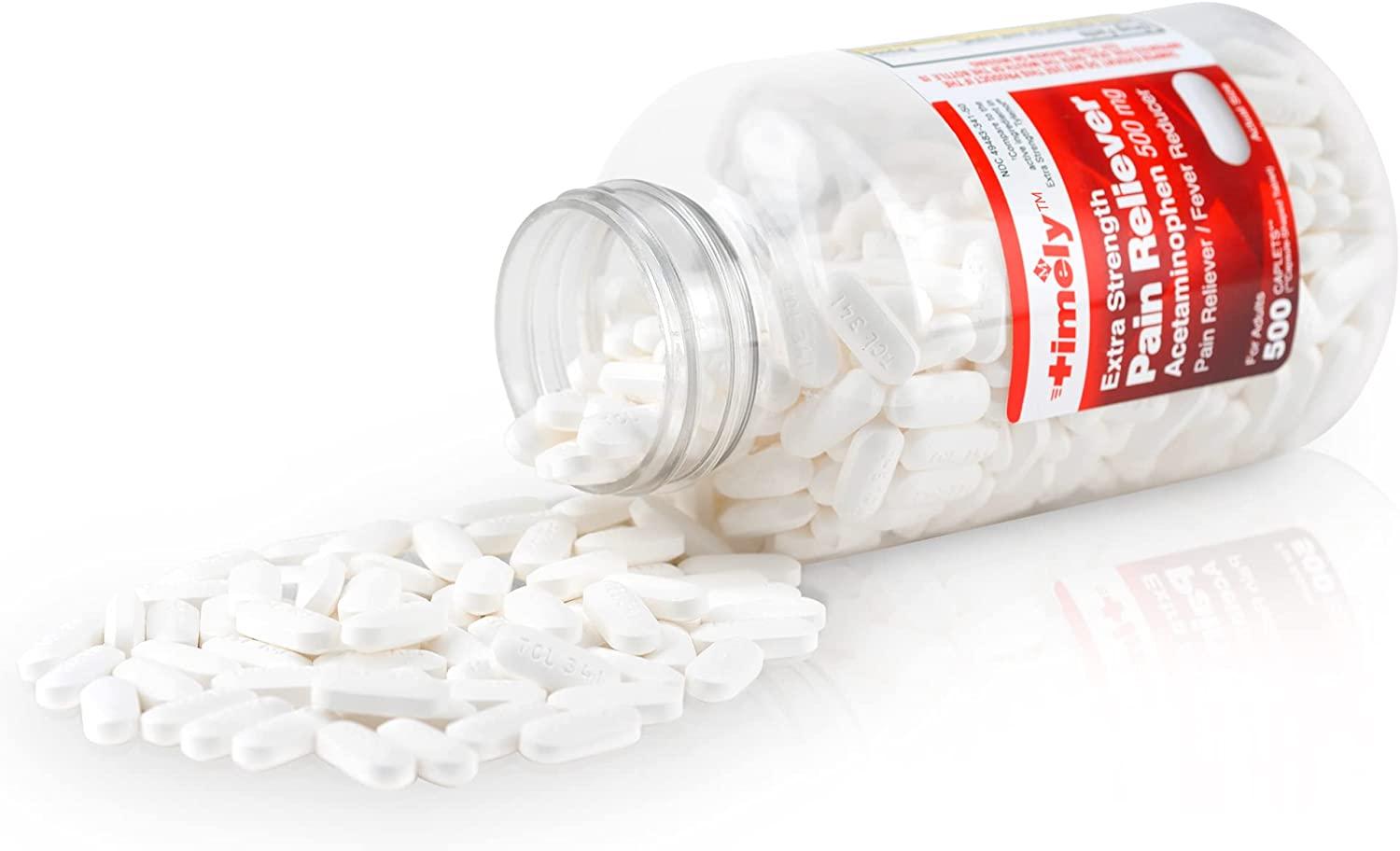 Timely Extra Strength Pain Relief Acetaminophen Tablet 500 MG 500