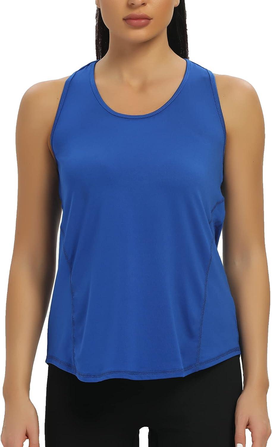 Aeuui Women's Racerback Tank Top - Dark Blue, Medium | Workout