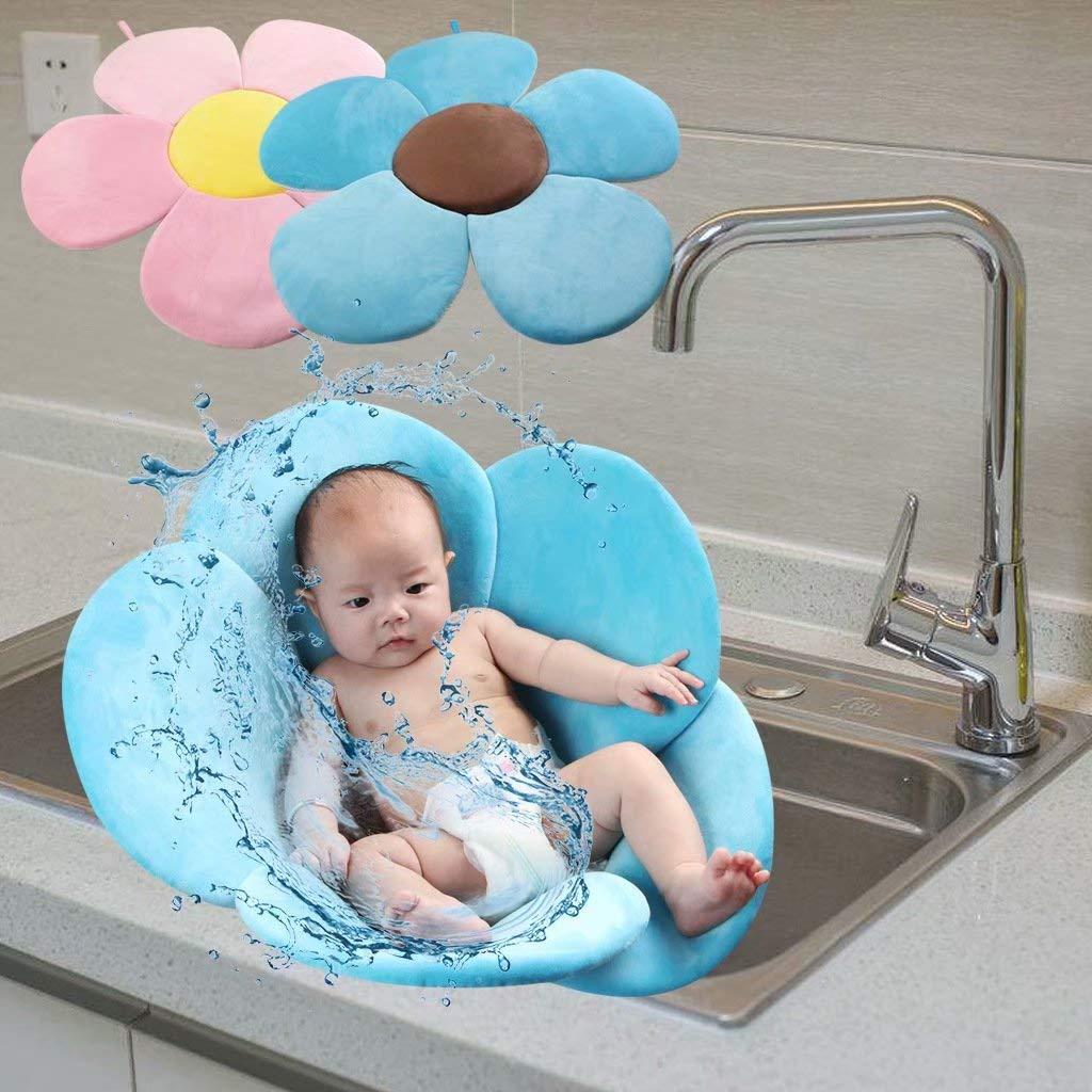 Newborn Shower Mat Infant Bathtub Baby Bath Tub Pillow Pad Lounger Air  Cushion`
