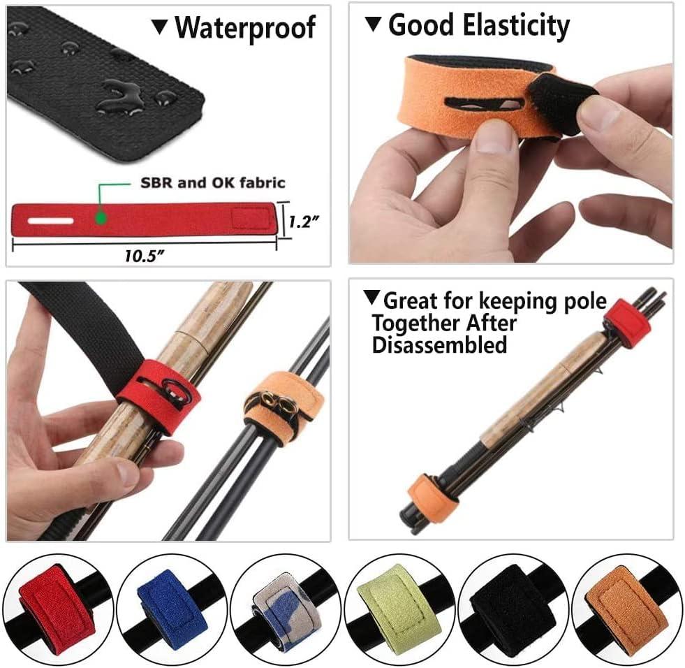 Koogel Fishing Pole Sleeves, 6 Set Fishing Rod Cover Rod Sock Rod