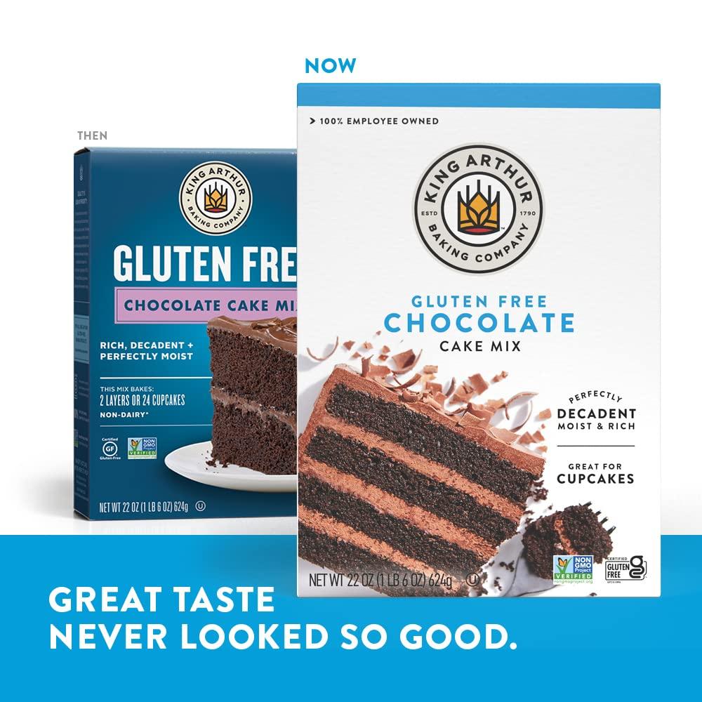 King Arthur Gluten-Free Chocolate Cake Mix Non-GMO Kosher 22