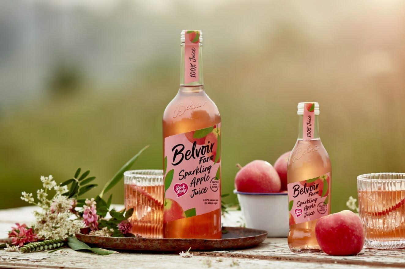 Belvoir Farm Sparkling Apple Juice 100 Pink Lady Apple Juice No