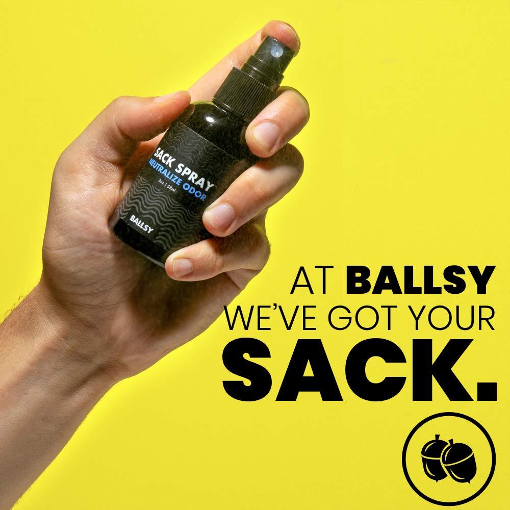 Ballsy Sack Spray (2oz) Natural Deodorant for Men Ball Spray for
