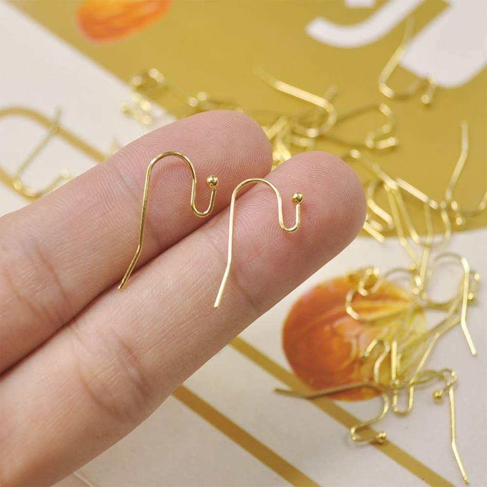Earring Hooks 14K Gold Plated Hypoallergenic Ear Wires for Jewelry