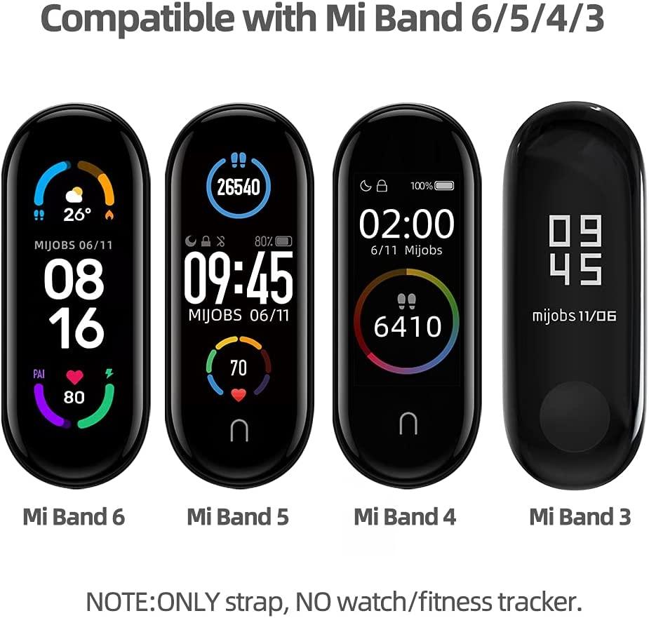 MIJOBS Strap for Xiaomi Mi Band 7 Mi Band 6 Mi Band 5 Metal Strap