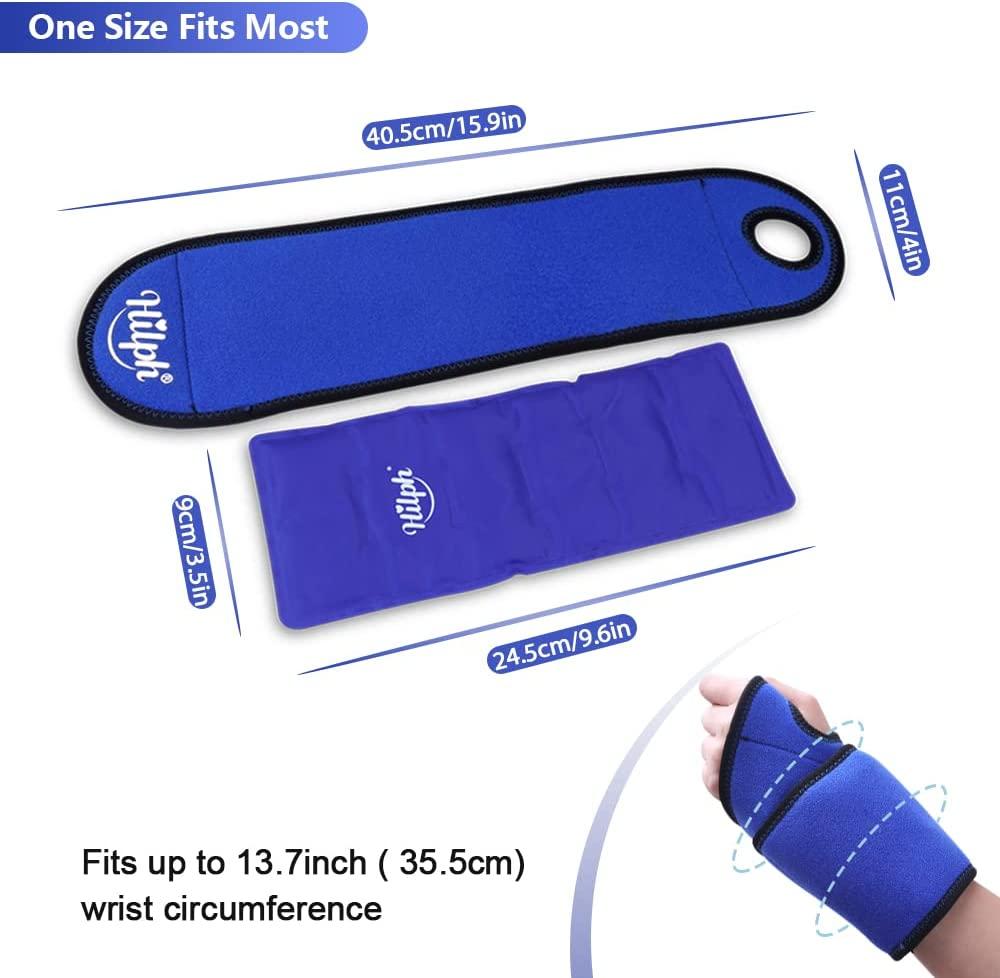 Hilph Wrist Ice Pack Reusable Gel Cold Wrap for Carpal Tunnel