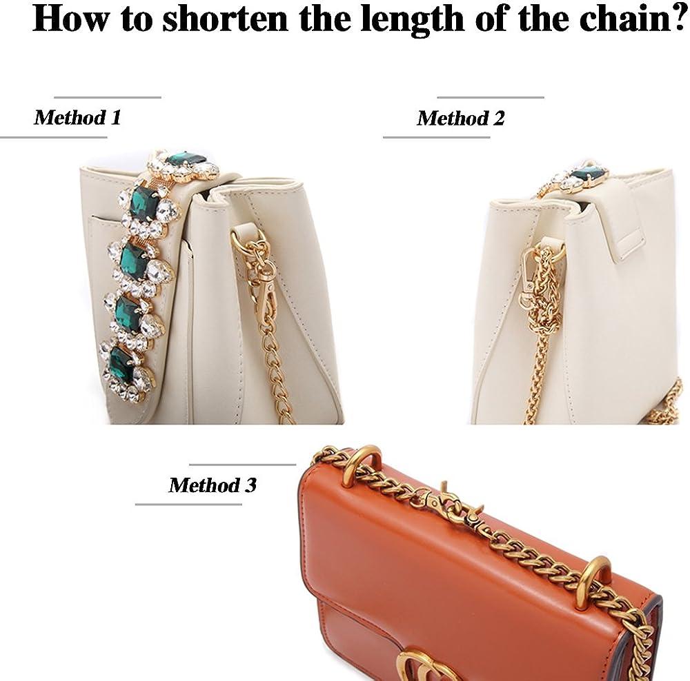 47'' Light Metal Crossbody Purse Chain Straps Replacement for Bag Handbag  (Silver)