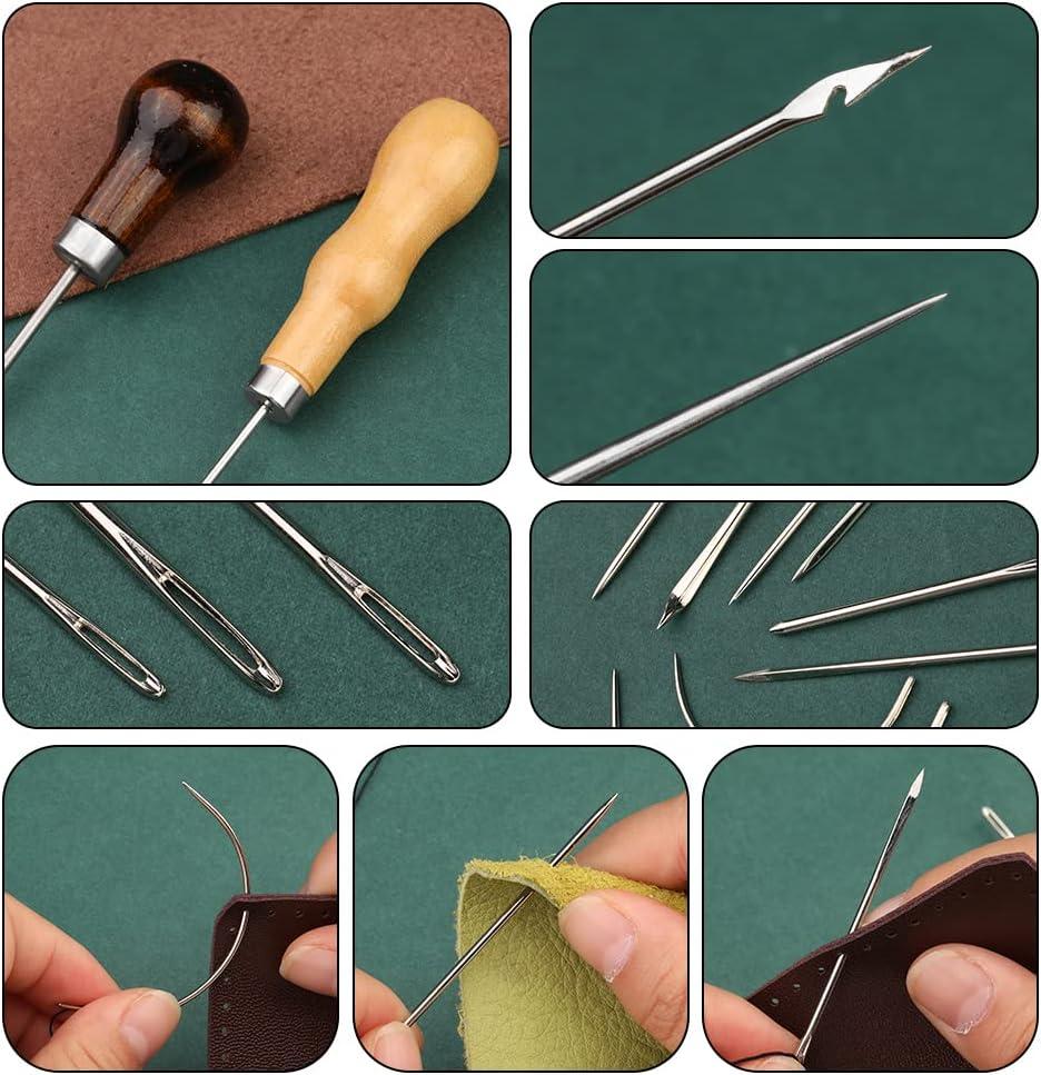Upholstery Repair Sewing Kit, Heavy Duty Sewing Kit with Leather Sewing  Needles, Curved Needles, Upholstery Thread, Sewing Awl, Seam Ripper,  Leather Sewing Kit for Tent, Sofa, Canvas, Shoes, Carpet - Yahoo Shopping