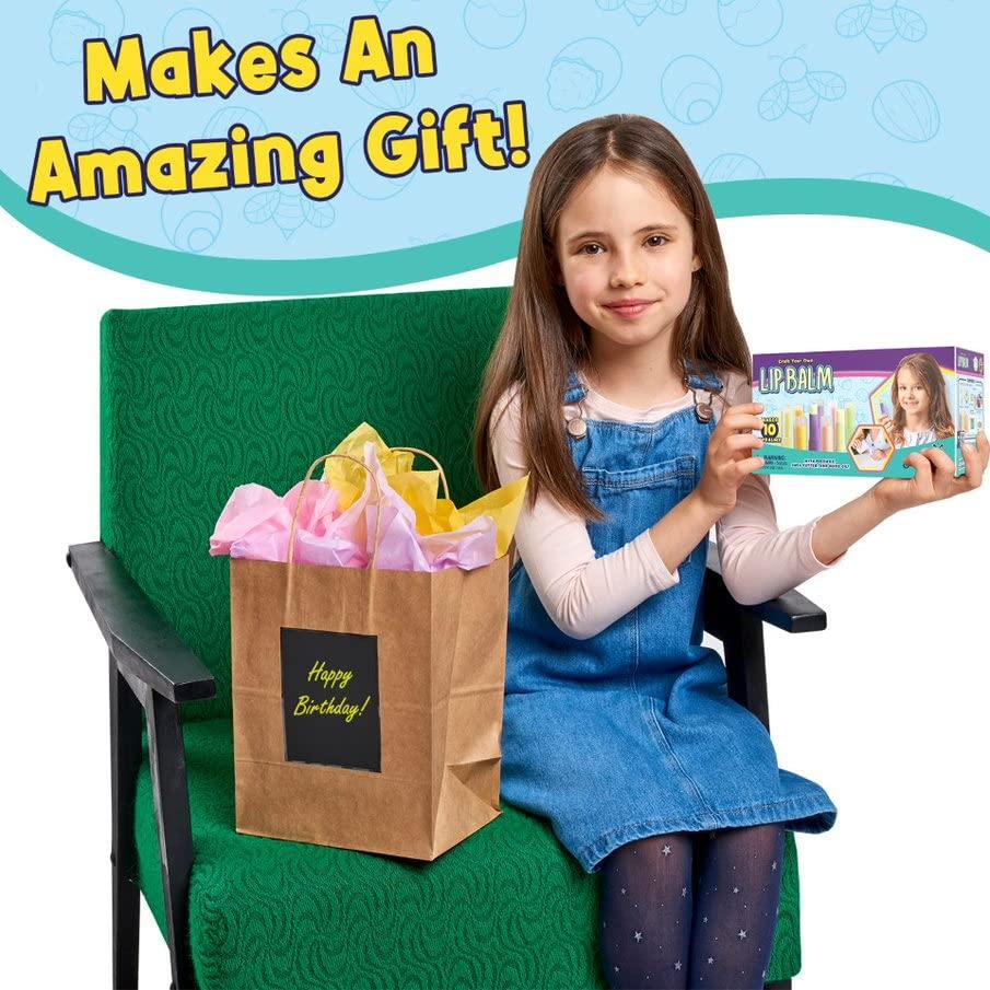 PURPLE LADYBUG Kids Lip Balm Making Kit with Natural Ingredients - Great 8  Year Old Girl Gifts Idea Birthday Gift for Tween & Teen Girls - Fun Girls  Lip Gloss Kit DIY