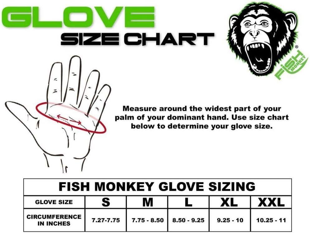 Fish Monkey FM18 Stubby Guide Gloves Blue Water Camo Medium