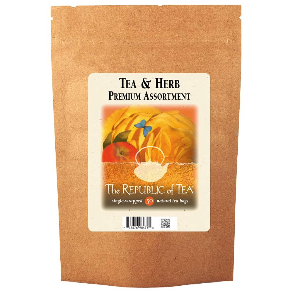 The Republic of Tea Premium Assortment of Teas & Herbs 50 Tea Bags