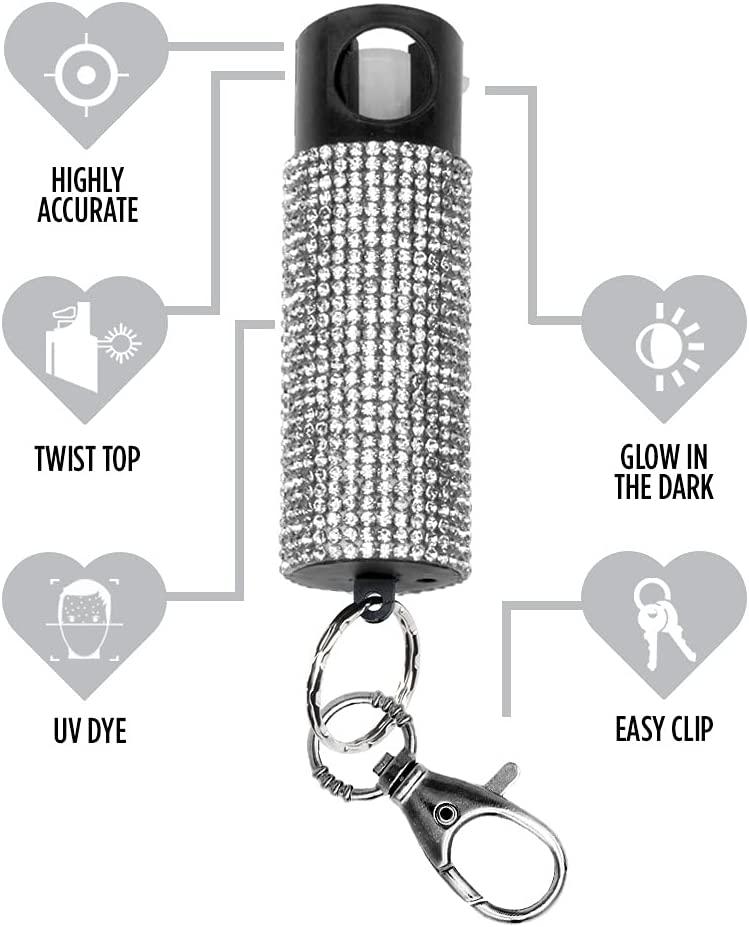 Guard Dog BlingitOn Pepper Spray Fashionable Key Holder 16ft (5m