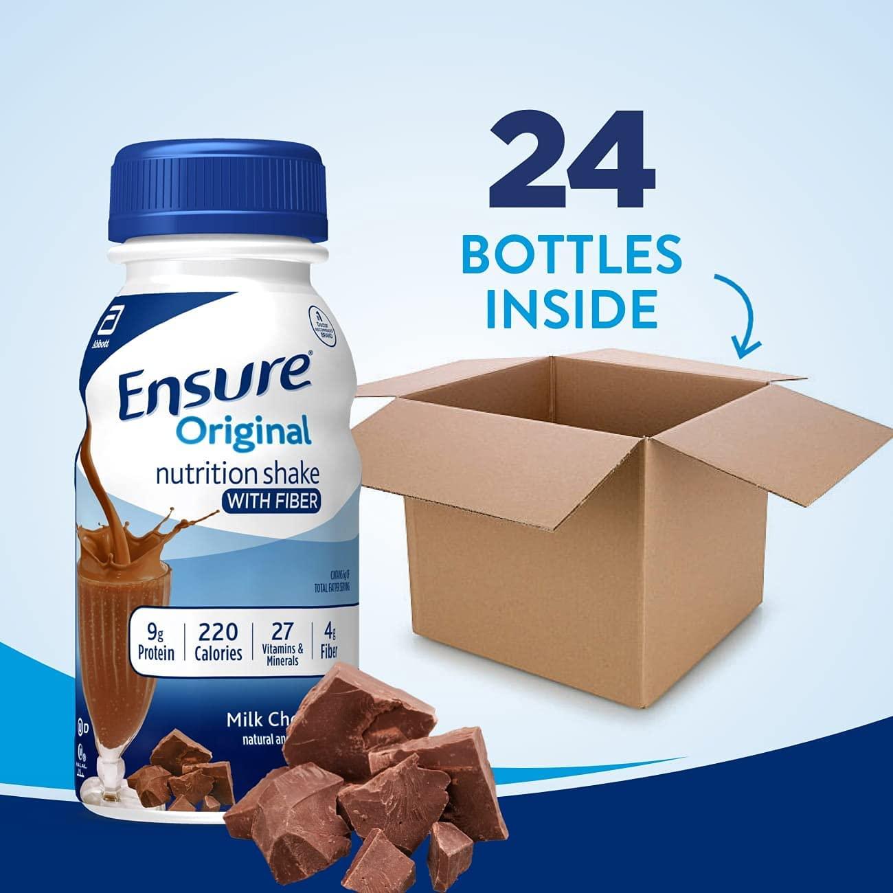 Ensure Original Nutrition Shake with Fiber - 8 fl oz, 24 Count - Small ...