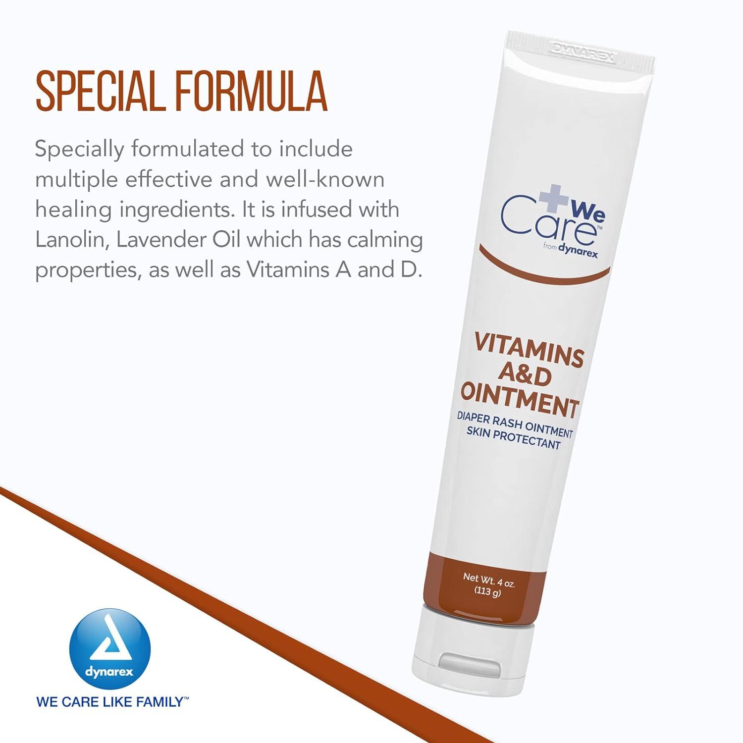 Dynarex Vitamins A & D Ointment Skin Protectant for Diaper Rash 4
