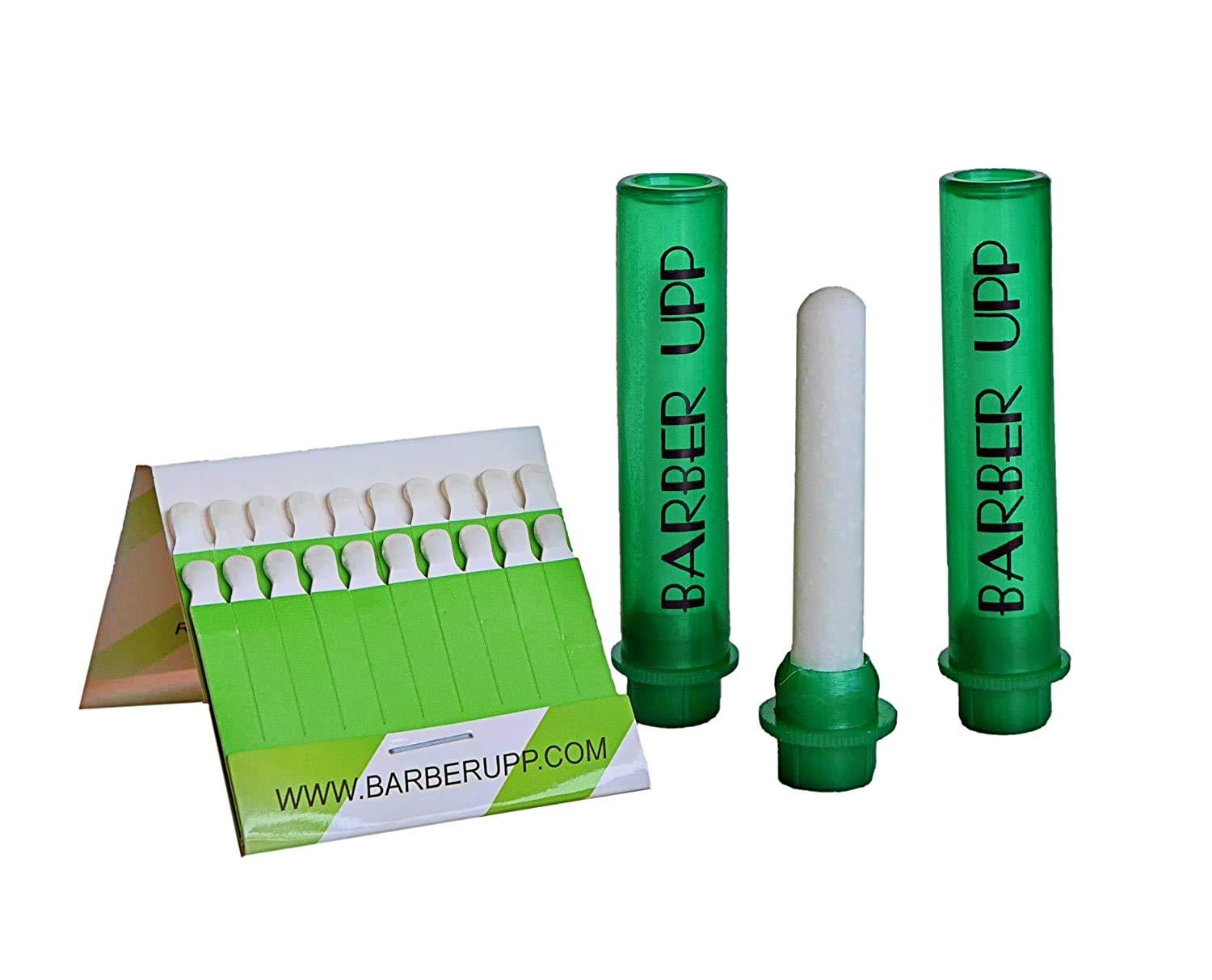 BarberUpp Green Stix + Styptic Pencil Set Aluminum Sulfate AntiBleed