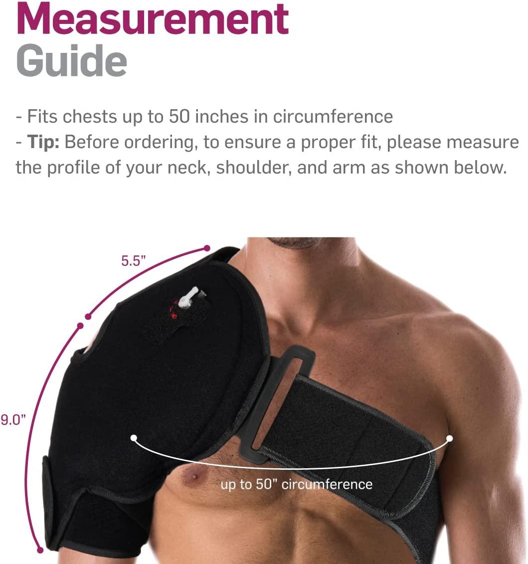 NatraCure Hot or Cold Therapy Shoulder Ice Pack Wrap, Shoulder Brace for Shoulder Pain Relief