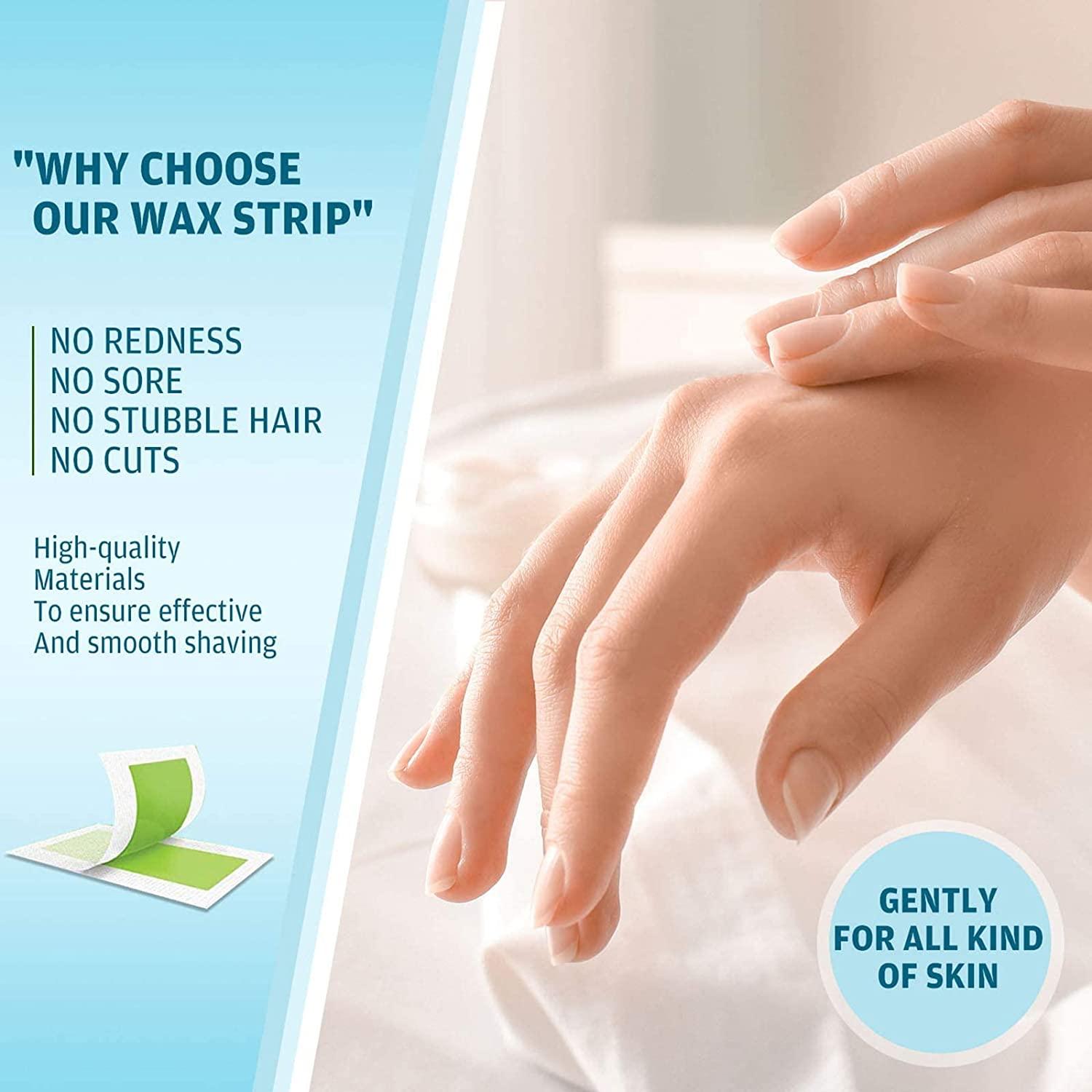 Face Wax Strips, 72 Strips Hair Removal Wax Strips, Hypoallergenic