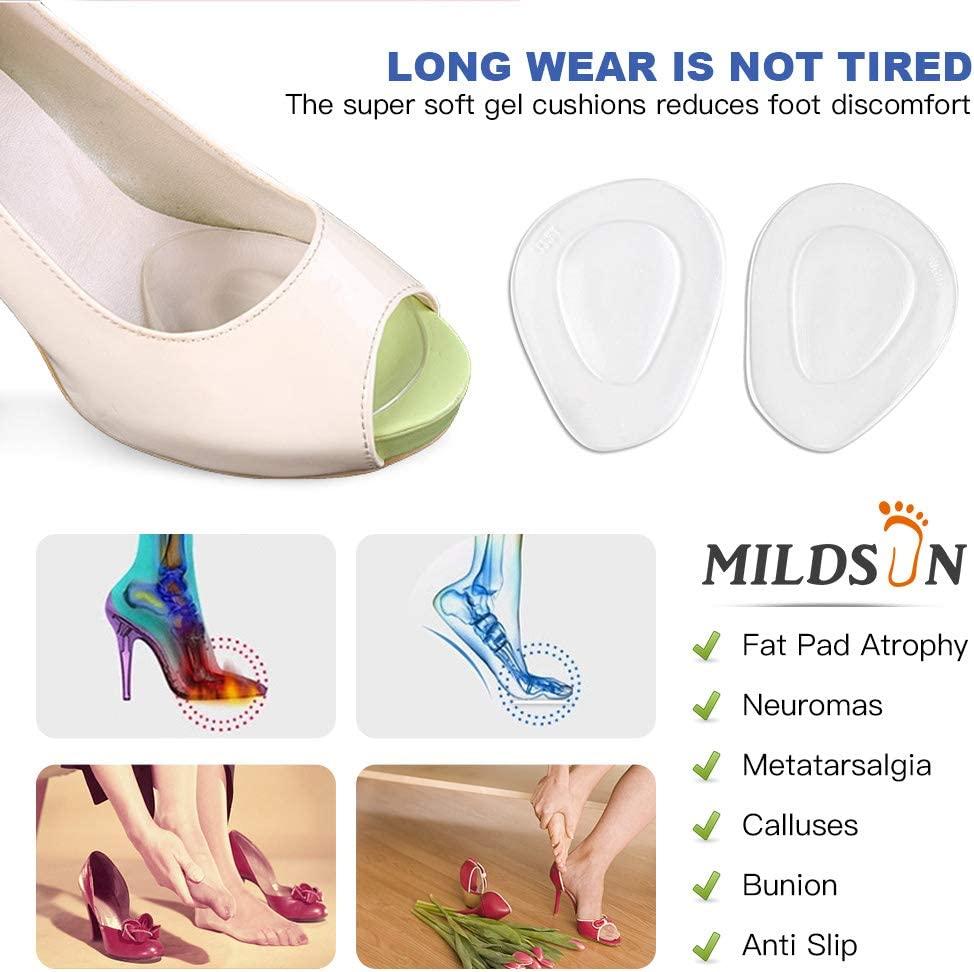 Mildsun 3 Pairs Ball of Foot Cushions with Water Drop Shape Design ...