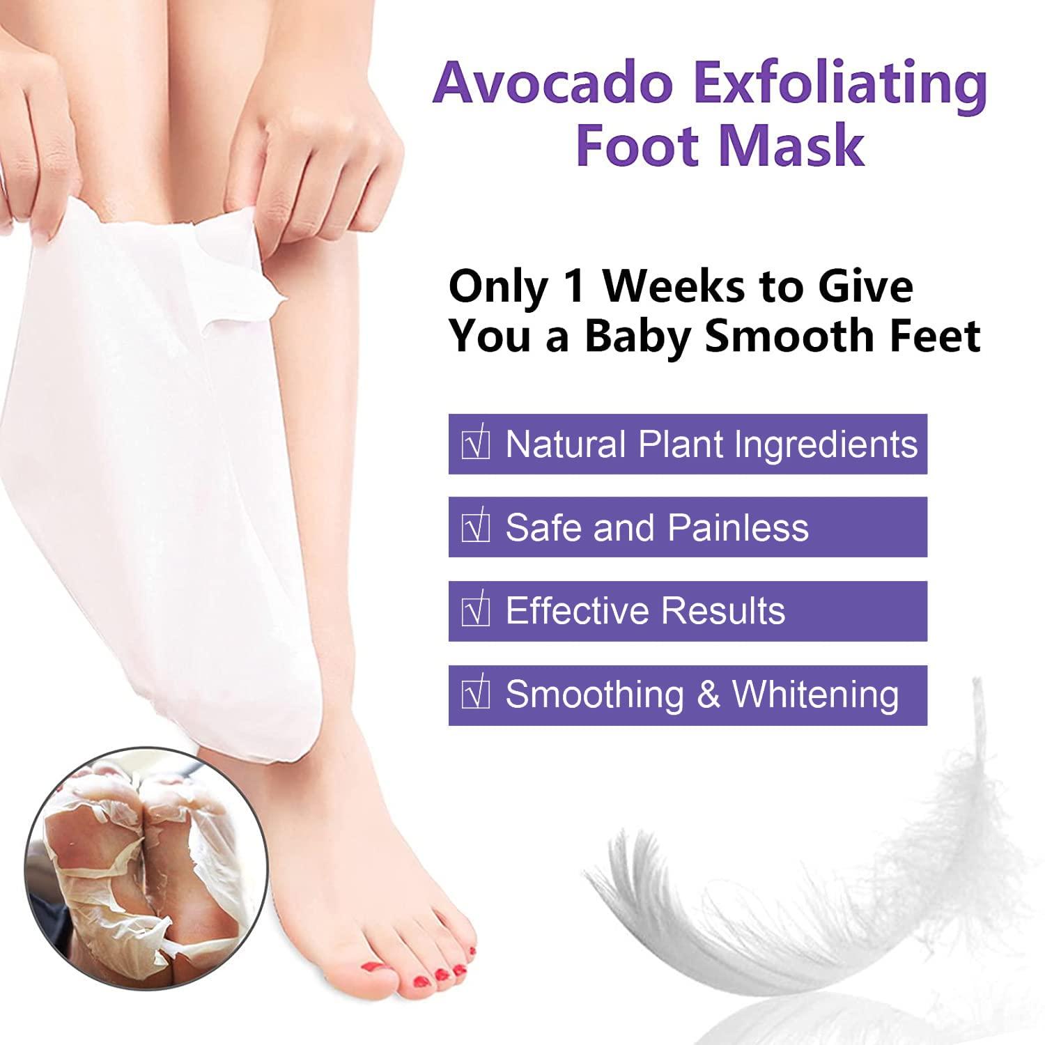 NewFoot Foot Peel Mask 2 Pack Exfoliating Natural Foot Masks for Dry