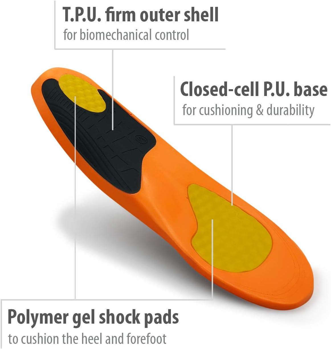 Footlogics FullLength Soccer & Football Orthotic Insoles Arch
