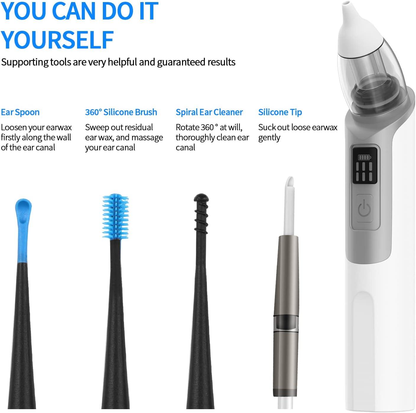 Ear Wax Vacuum with 6 Gear Strong Suction KDO Ear Wax Remover Kit for