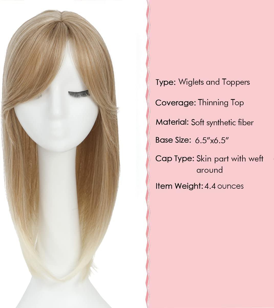 18 inch Hair Topper for Thinning Hair | Women's Hair Pieces for Extra ...