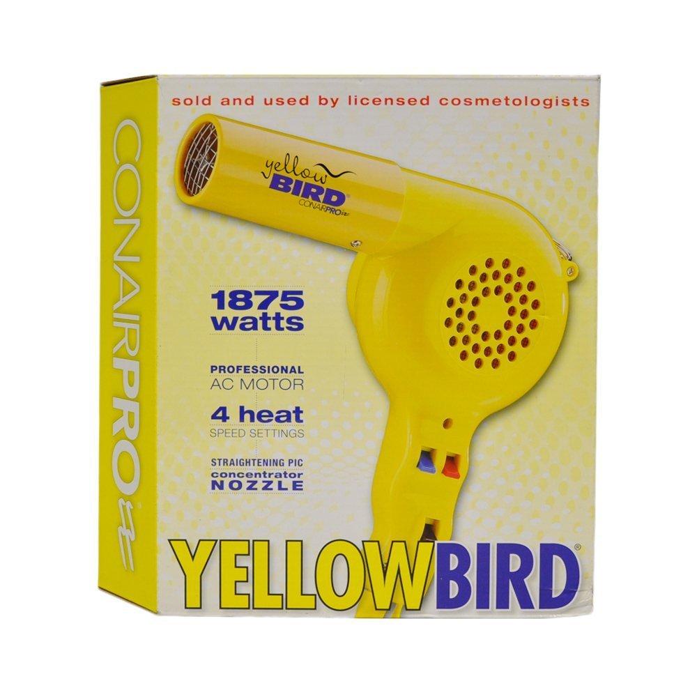 Conair Pro Yellow Bird Hair Dryer YB075W Professional Salon Quality